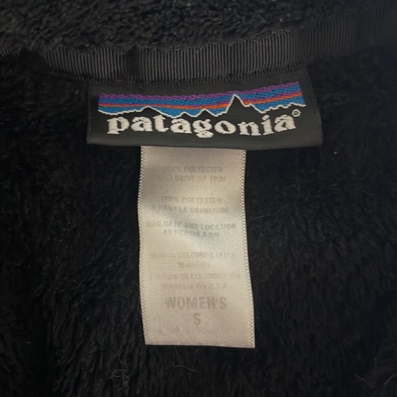 Black Patagonia Fleece Button Neck Pullover - Picture 3 of 4